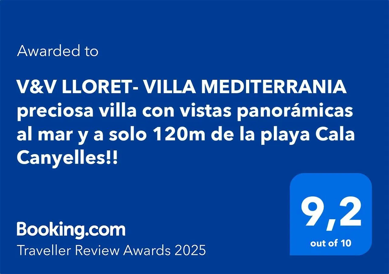 度假居 V&V Lloret- Villa Mediterrania, Vistas Panoramicas Al Mar 滨海略雷特